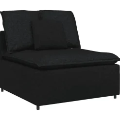 vidaXL modulsofa med hynder sort