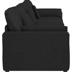 vidaXL modulsofa med hynder sort