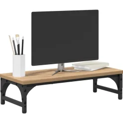 vidaXL Monitor Stativ Artisan Egetræ 55 x 23 x 14 cm Konstrueret træ