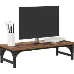 vidaXL Monitor Stativ Gammelt træ 55 x 23 x 14 cm Konstrueret træ