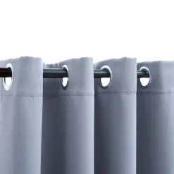 vidaXL mørklægningsgardin med metalringe 290 x 245 cm grå