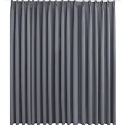vidaXL mørklægningsgardin med kroge 290 x 245 cm grå