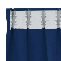 vidaXL Mørklægningsgardiner med ringe 2 pcs Mørk blå 140 x 140 cm