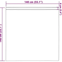 vidaXL Mørklægningsgardiner med ringe 2 pcs Mørk blå 140 x 140 cm