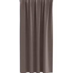 vidaXL Mørklægningsgardiner med ringe 2 pcs Mørk Brun 175 x 140 cm
