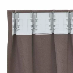 vidaXL Mørklægningsgardiner med ringe 2 pcs Mørk Brun 175 x 140 cm