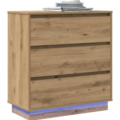 vidaXL Natskab Artisan Egetræ 71 x 34,5 x 75 cm Konstrueret træ