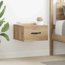 vidaXL Natskab med skuffe artisan eg 35 x 35 x 20 cm Konstrueret træ