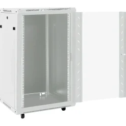 vidaXL netværksskab med drejelige fødder 18U 19" IP20 60x60x100 cm