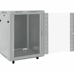 vidaXL Netværksskab med opbevaring Grå 60 x 60 x 80 cm Stål
