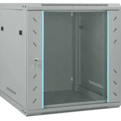 vidaXL Netværksskab med opbevaring Grå 60 x 60 x 65 cm Stål