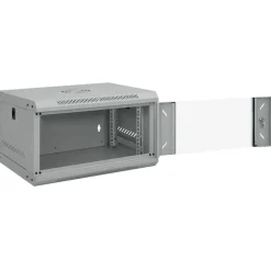 vidaXL Netværksskab med opbevaring Grå 53 x 45 x 30 cm Stål