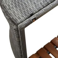 vidaXL omkrans til spabad 268x268x55 cm polyrattan grå