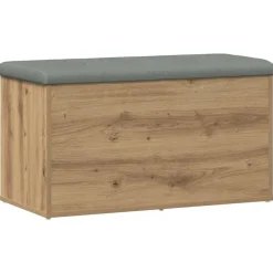 vidaXL opbevaringsbænk håndlavet eg 82x42x45 cm konstrueret træ