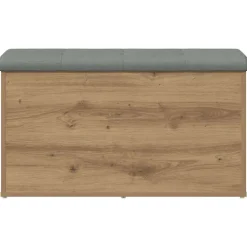 vidaXL opbevaringsbænk håndlavet eg 82x42x45 cm konstrueret træ