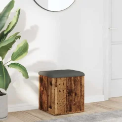 vidaXL opbevaringsbænk 42x42x45 cm konstrueret træ antikt træ