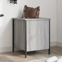 vidaXL opbevaringsbænk 40x42,5x50 cm konstrueret træ grå sonoma-eg
