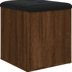vidaXL opbevaringsbænk 42x42x45 cm konstrueret træ brun egetræsfarve
