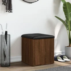vidaXL opbevaringsbænk 42x42x45 cm konstrueret træ brun egetræsfarve