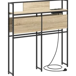 vidaXL Opbevaringshovedgavl med hylde Sonoma-eg 98 cm Konstrueret træ