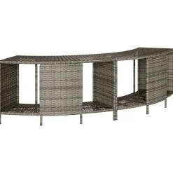 vidaXL opbevaringshylder til spabad 2 stk. polyrattan grå