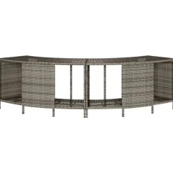 vidaXL opbevaringshylder til spabad 2 stk. polyrattan grå