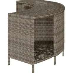 vidaXL opbevaringshylder til spabad 2 stk. polyrattan grå
