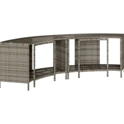 vidaXL opbevaringshylder til spabad 2 stk. polyrattan grå