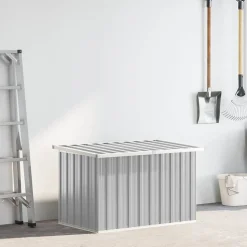 vidaXL opbevaringskasse til haven 109x67x65 cm grå