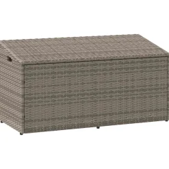 vidaXL opbevaringskasse til haven grå 110x50x58 cm polyrattan
