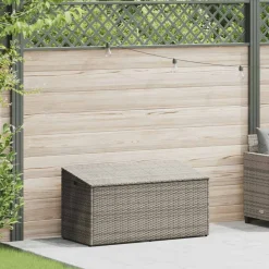 vidaXL opbevaringskasse til haven grå 110x50x58 cm polyrattan