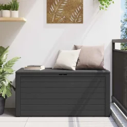 vidaXL opbevaringskasse til haven 116x44x55 cm antracitgrå