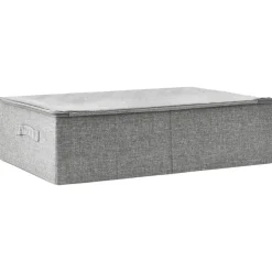 vidaXL opbevaringskasse 70x40x18 cm stof grå