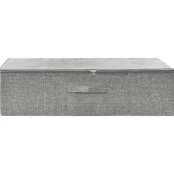 vidaXL opbevaringskasse 70x40x18 cm stof grå
