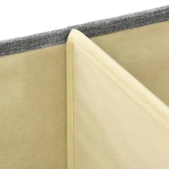 vidaXL opbevaringskasse 50x30x25 cm stof grå