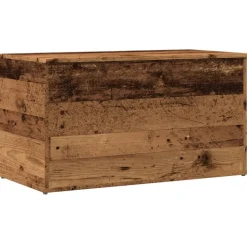 vidaXL opbevaringskasse 84x42x46 cm konstrueret træ antikt trælook