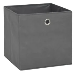 vidaXL opbevaringskasser 4 stk. 32x32x32 cm ikke-vævet stof grey