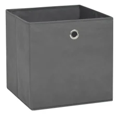 vidaXL opbevaringskasser 4 stk. ikke-vævet stof 28x28x28 cm grå
