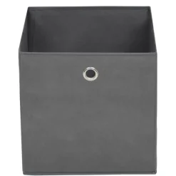 vidaXL opbevaringskasser 4 stk. ikke-vævet stof 28x28x28 cm grå