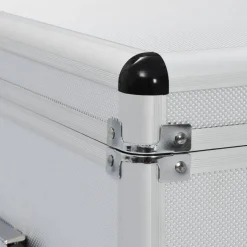 vidaXL opbevaringskufferter 3 stk. aluminium sølvfarvet
