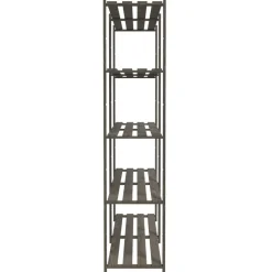 vidaXL opbevaringsreol 5 hylder 70x38x170 cm massivt fyrretræ grå