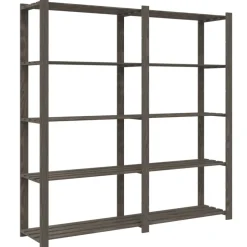 vidaXL opbevaringsreol 5 hylder 70x38x170 cm massivt fyrretræ grå