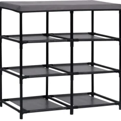 vidaXL opbevaringsreol med 6 skuffer 55x29x55 cm stål grå