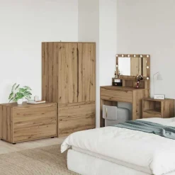vidaXL Opbevaringsskab Artisan Egetræ 80 x 48 x 57 cm Konstrueret træ