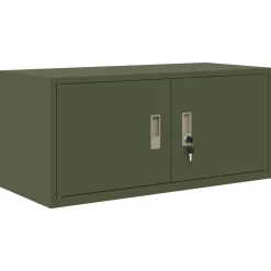 vidaXL Opbevaringsskab Oliven grøn 90 x 40 x 40 cm Stål