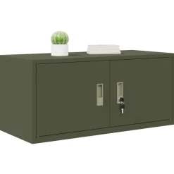 vidaXL Opbevaringsskab Oliven grøn 90 x 40 x 40 cm Stål
