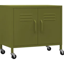 vidaXL opbevaringsskab 60x35x56 cm stål olivengrøn