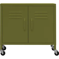 vidaXL opbevaringsskab 60x35x56 cm stål olivengrøn