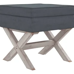vidaXL opbevaringsskammel 45x45x49 cm velour mørkegrå