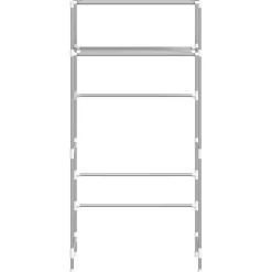 vidaXL opbevaringsstativ med 2 hylder 69x28x143 cm jern grå